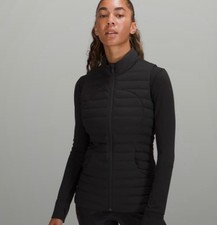 Lululemon Women  s Pack It Down Quilted Down Vest BLK Black Sz 8 NWT 148