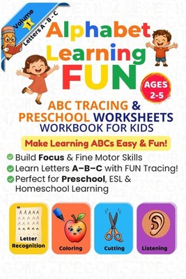Trace, Color, Cut, Write & Listen - Alphabet Learning Fun For Kids: Words Sta...