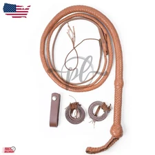 Cowhide Leather Bull whip – 8 feet, 16 Plait Indiana Jones Style Equestrian whip