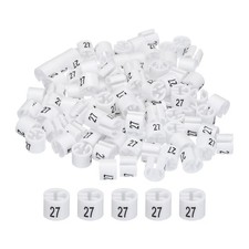 100 x Clothes Hanger Marker Colored Hanger Sizer Number 27 White