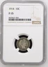 1914 Barber Dime - NGC Graded F-15