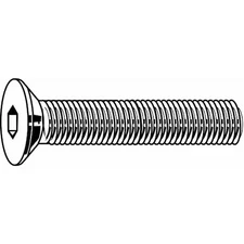 5/8"-18 Socket Head Cap Screw, Flat, Black Oxide Steel, 1-1/4 In Length, 10 Pk,