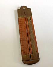 Vintage Wood Boxwood & Brass No. 36 Folding R...
