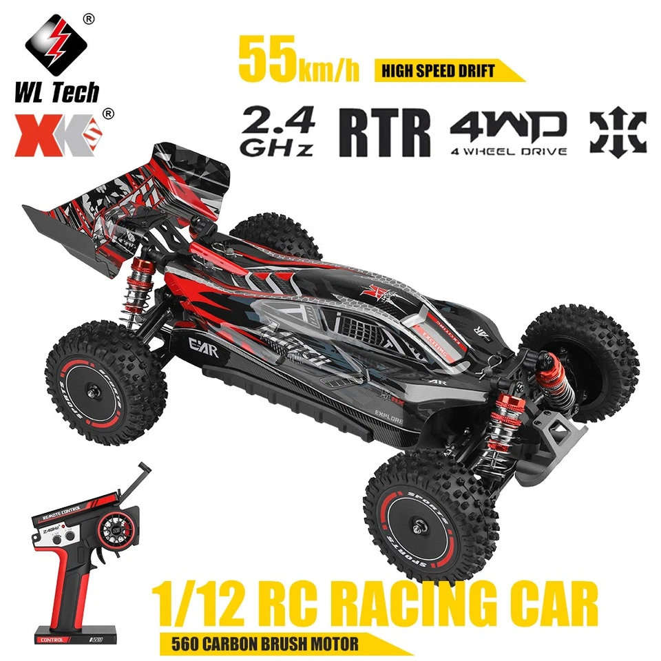 WLtoys XK 124010 RC Racing Car 55KM/H 2.4G High Speed Drift 1/12 4WD RTR Trucks - Bild 3 von 4
