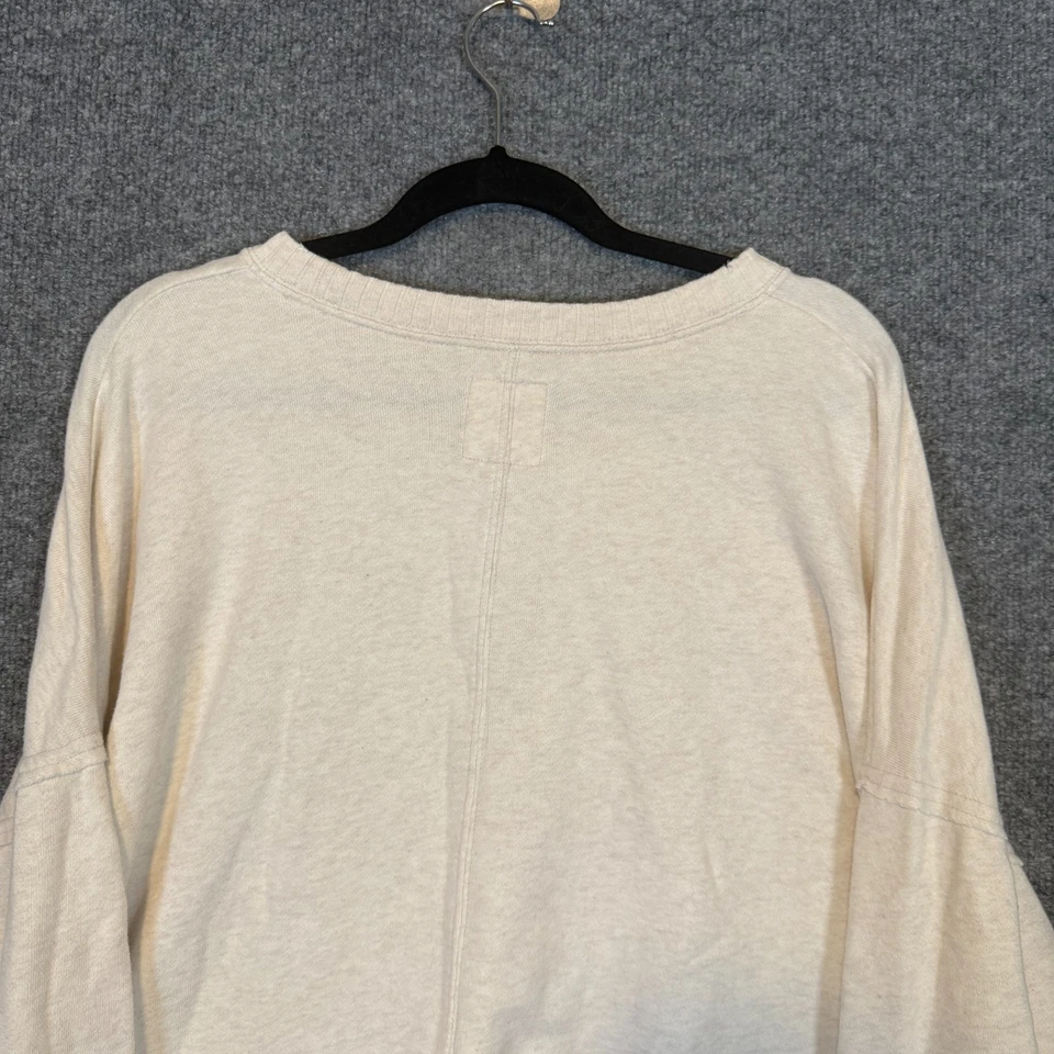 Aerie Sweater Womens Large Beige Crewneck Knit Oversize Stretch Cozy Pullover - Image 3 of 4