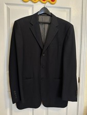 Vintage Giorgio Armani La Collezioni Black Wool Blend Suit Blazer Size US 44R