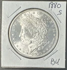 1880 S Morgan Silver Dollar, 90% Silver Coin, BU