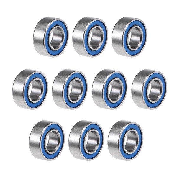 10 X Rillenkugellager MR84-2RS 4Mm Id 8Mm Ad 3Mm Bohrung Blau Dichtung Z2-image