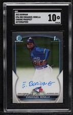 2023 Bowman Chrome Prospect Auto Enmanuel Bonilla #CPA-EBO SGC 10 GEM Auto ya6