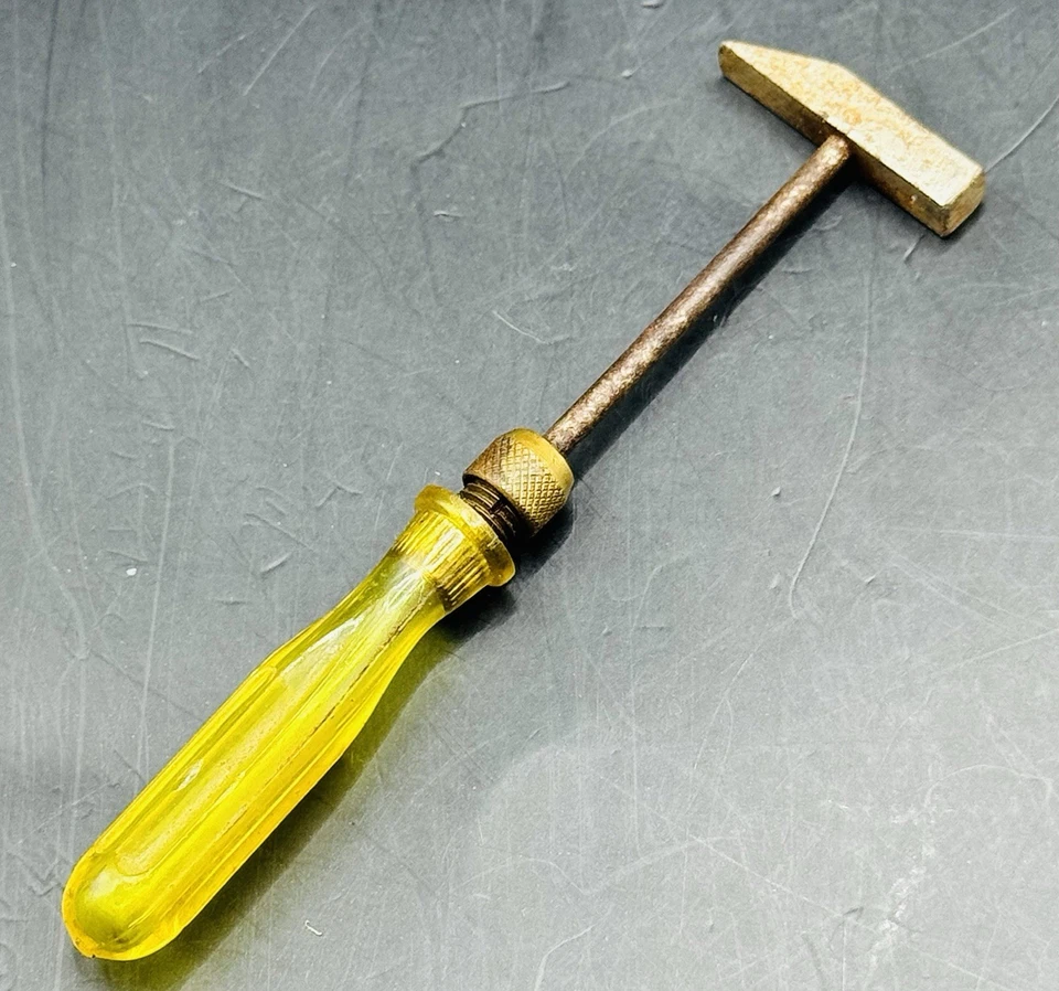 Vintage Crown Mark Japanese Miniature Hammer Screw On 4 1/2" Small Tool - Image 2 of 2