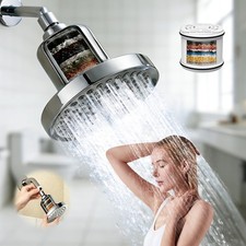 Filtered Shower Head with Filters: Hard Water Softener for Hair Loss  Dry Sc...