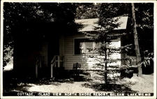 Cottage~Island View North Shore Resort~Balsam Lake Wisconsin WI~RPPC real photo