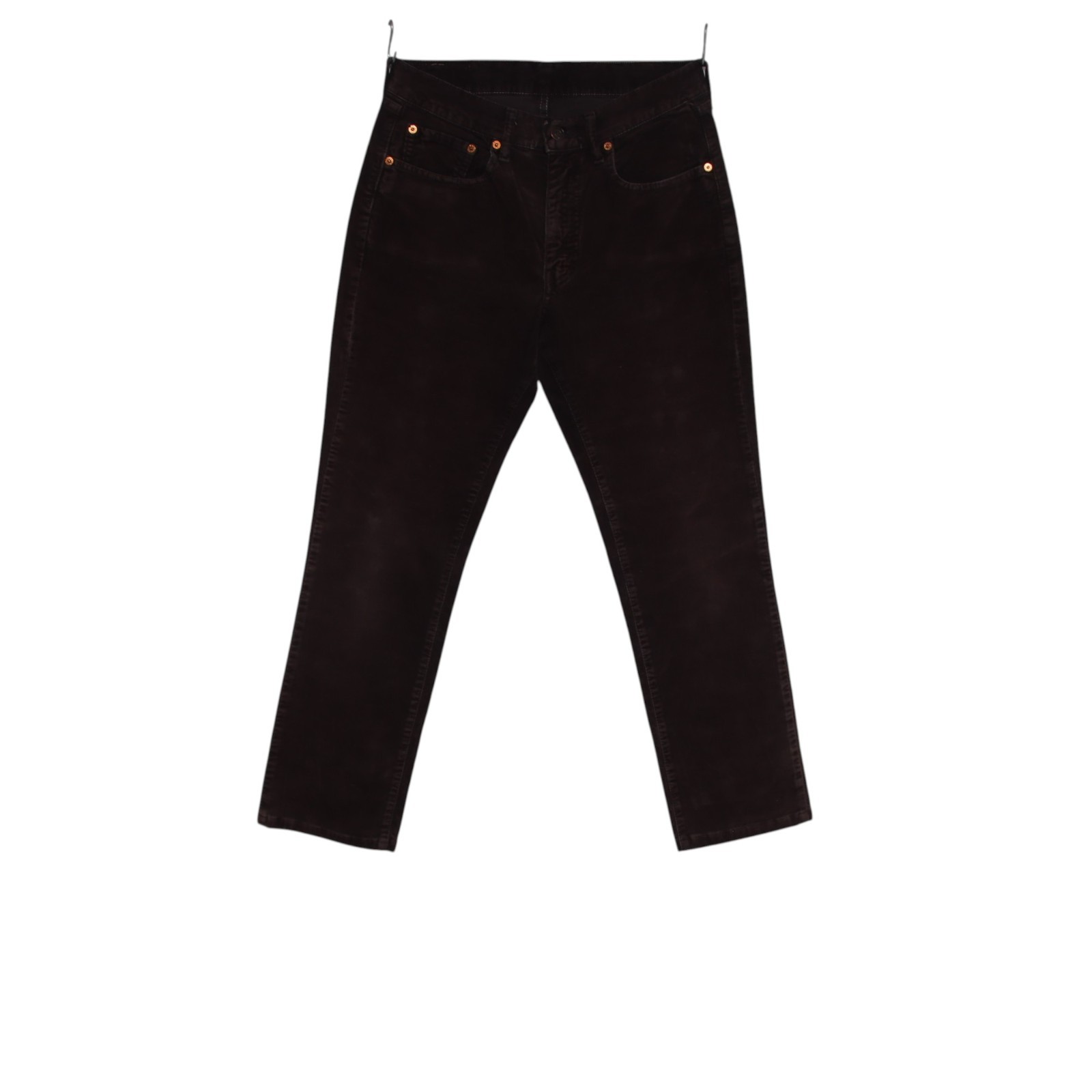 Levi's 595 stretch W31 L34 (Cod.E1551) jeans usato vintage in velluto marrone