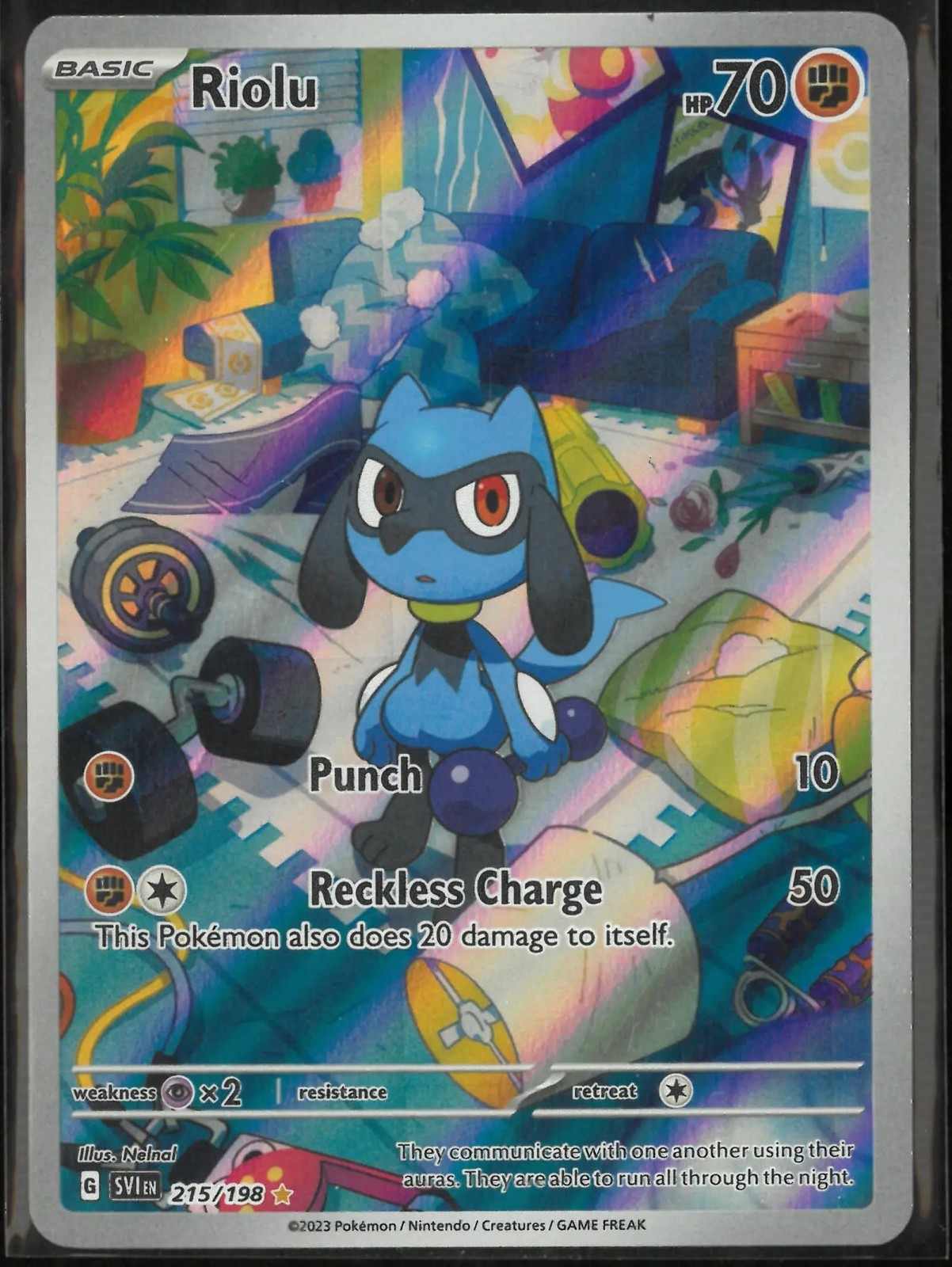 2023 Pokemon Scarlet & Violet Base Set Illustration Rare Riolu 215/198