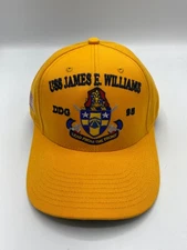 The Corps USS James E. Williams DDG 95 Logo Yellow Baseball Cap Hat One Size