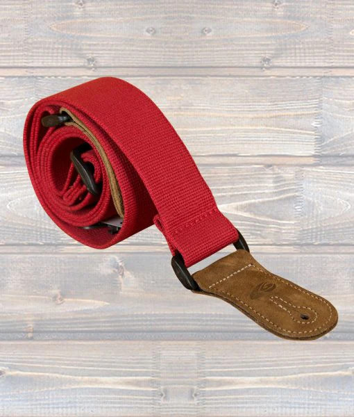 LG 2"" Red Cotton Woven Guitar Strap