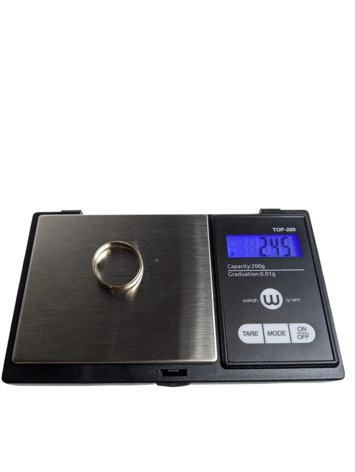 Vintage 14k yellow gold 1950 wedding Band Men's Sz 9 band 2.45g - Image 2 of 4