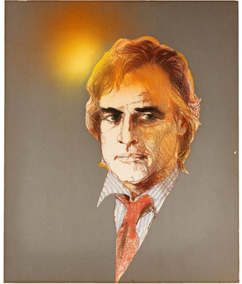Bob Peak, Comp Art Portrait of Marlon Brando Time Magazin Digital Poster DIN A1
