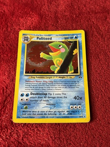Politoed 8/75 Neo Discovery Holo Wotc Pokemon Card Played