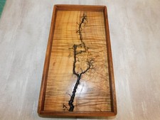 Lichtenberg Fractal Electrocuted Wood Burning Art - 11.5" x 6" Wood Frame
