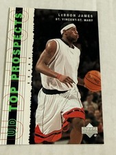 2003 UD Top Prospects #55 LeBron James rookie card. rookie card picture