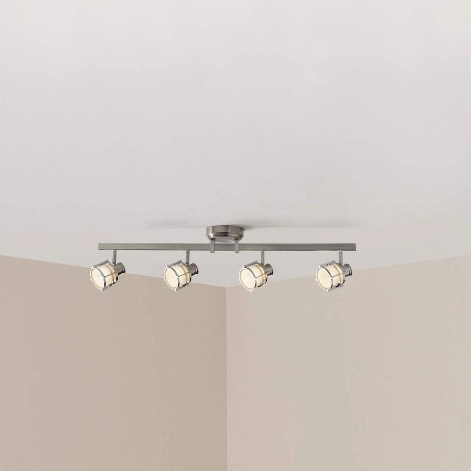 Lámpara de iluminación LED integrada de peltre Hampton Bay de 4 luces moderna #82210 Foto 4 de 4