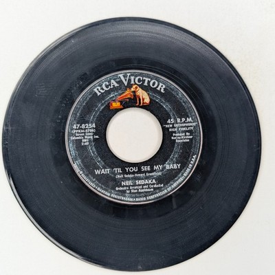 1963 Neil Sedaka RCA Victor 45 RPM Bad Girl / Wait 'til You See My Baby Pop Rock