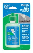 White Lightning Epic Ride All Conditions Light Bicycle Chain Lube, 2oz Drip