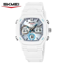 SKMEI Women Watch Quartz Wristwatch Student Girls Electronic Digital White Watch