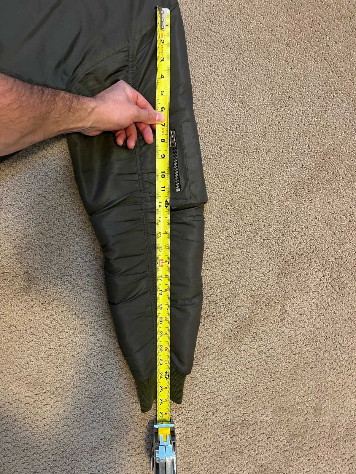 Classic Bomber Jacket Medium Green - image 7