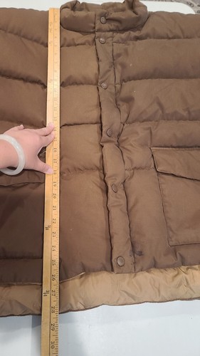 Vintage Cabellas Puffer Vest Size Large USA Down Jacket Goose 90s Brown - Picture 5 of 19