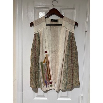 Svetlana Art-to-Wear Patchwork Vest   Cream   Boho   Estimated Size Medium