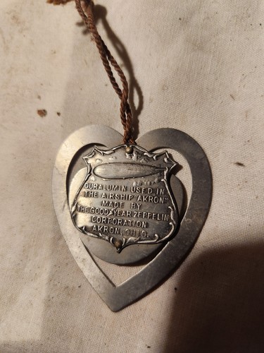 Duralumin ornament .AKRON Airship metal from Goodyear Zeppelin co Akron Ohio