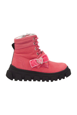 MonnaLisa Nubuk-Schnürstiefel Mädchen Schuhe Kinder Gr. EU 25 Pink Mädchen Neu
