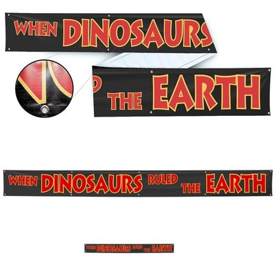 When Dinosaurs Ruled the Earth Banner (1'x10') L, Black 