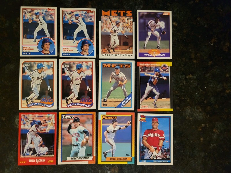 12 Card Lot Wally Backman Mets, Twins - Excellent Condition