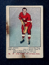 TONY LESWICK RC 1951-52 PARKHURST 51-52 #59 FAIR+            87363