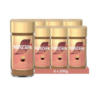 NESCAFÉ Gold Crema löslicher Kaffee (6 x 200g) Instantkaffee