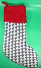 Wondershop Christmas Stocking 19" w/ Green Trees Red  White