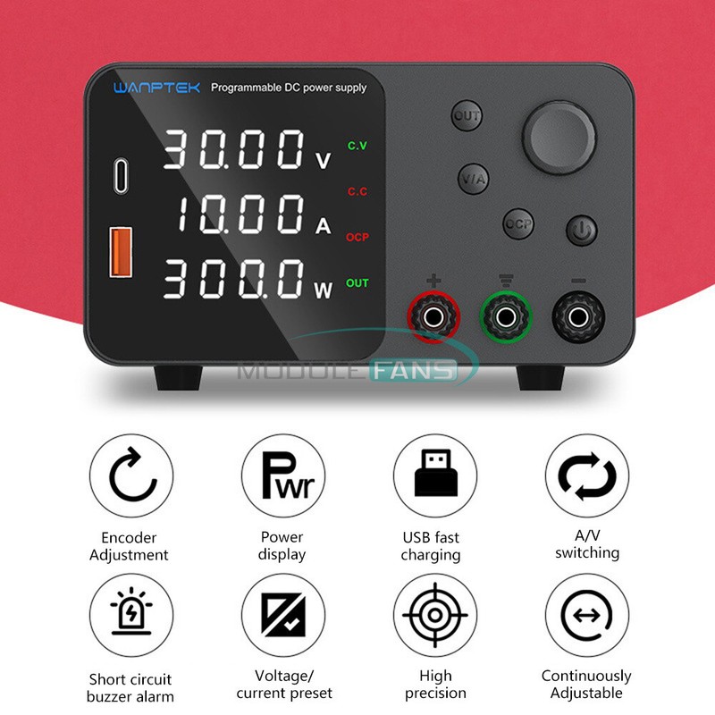 Adjustable DC power supply 30V 60V 120V Digital Lab Bench Voltage Regulator