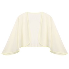 US Lady Cape Bolero Cardigan Dance Jacket Short Tops Wraps Formal Shawls Chiffon