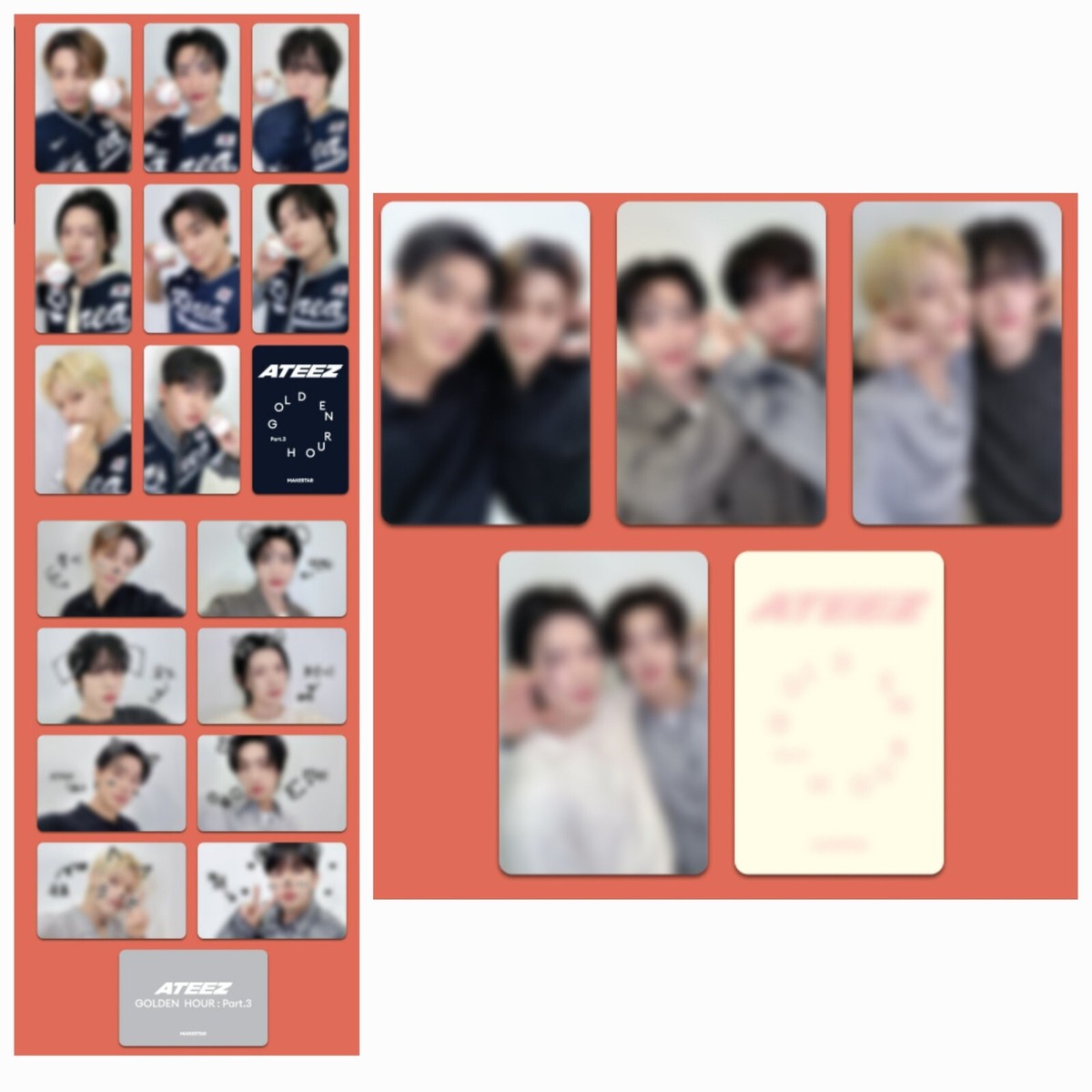 ATEEZ LUCKYDRAW PHOTOCARD 12th Mini Album [GOLDEN HOUR