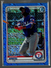 2020 Bowman Chrome Prospects Blue Shimmer Refr #BCP46 Sherten Apostel /150