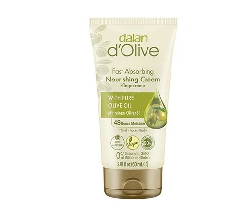 DALAN nourishing moisturiser cream with pure olive oil hand face body 60ml