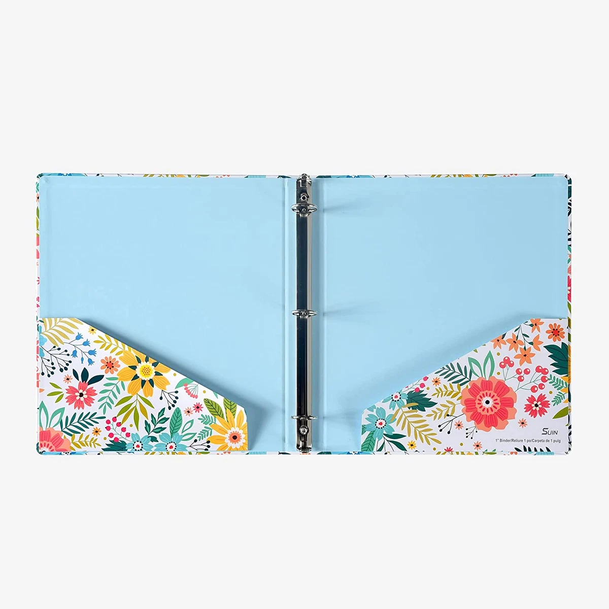 Amazon.com : WAVEYU Cute 3 Ring Binders,1 Inch Round Ring Binder (Letter  Size), Sturdy Decorative Marble Binder Organizer for Men Women with  Interior Pockets for School Supplies and Office Supplies,Blue Marble :