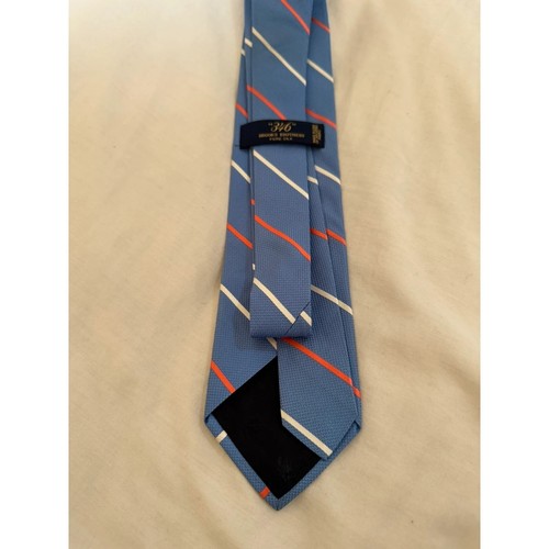 Brooks Brothers Blue Striped Silk Tie 8.3cm Wide - Picture 3 of 4
