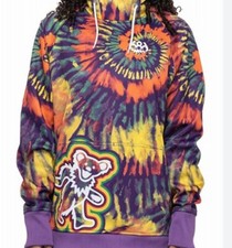 686 Women Bonded Fleece Pullover Hoody S Grateful Dead Tie Dye M2WCST32-GDTD