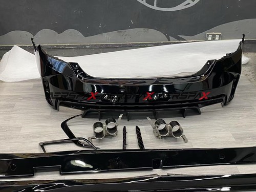 Front Bumper Rear Bumper Body Kit Fit 2018-2021 Honda Accord 10th Black Painted - Picture 14 of 14