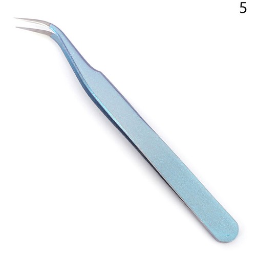 Lash Tweezers For Eyelash Extensions Blue Gradient Stainless Steel Clip - Picture 29 of 33