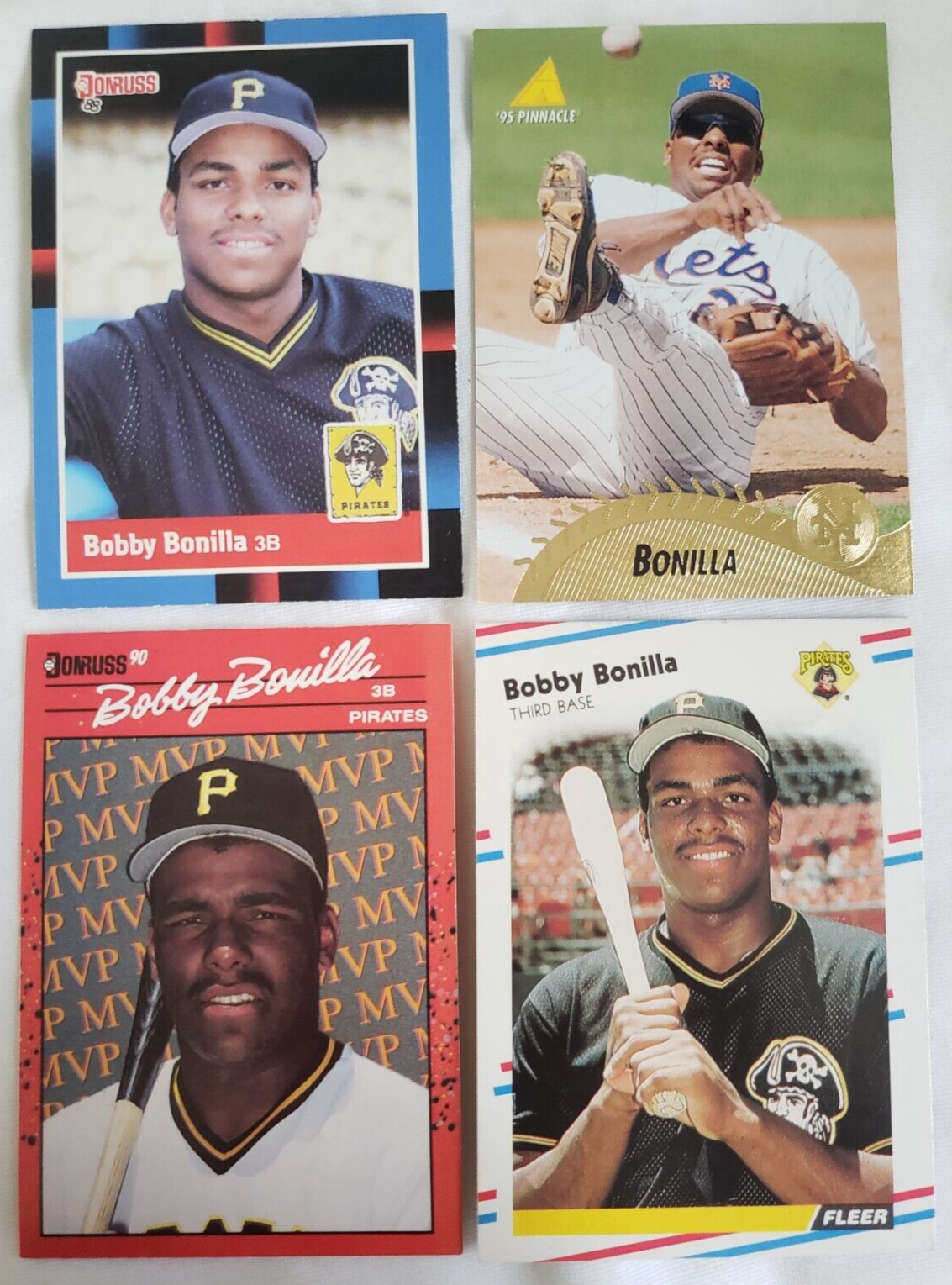 Bobby Bonilla - Pirates / Mets - Lot of 4 Baseball Cards G/VG